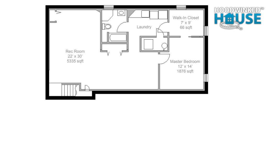 1968 ranch floor plan, basement level