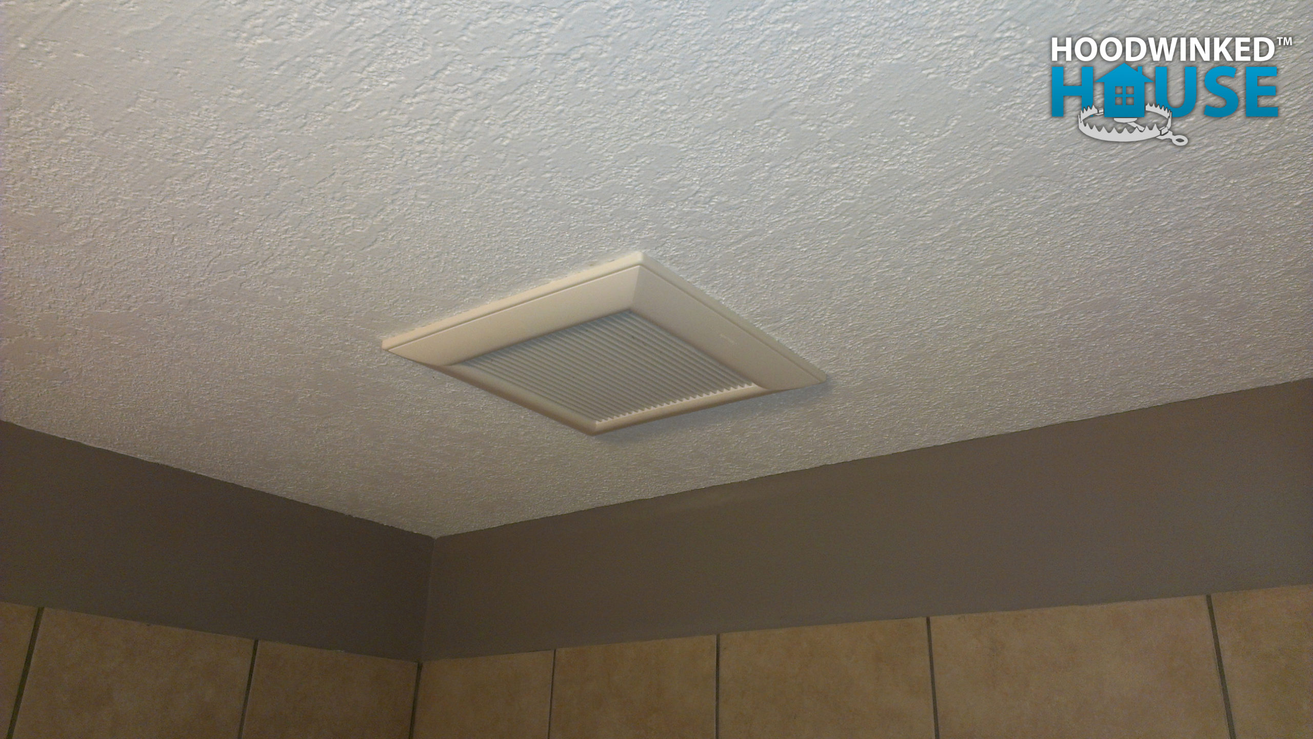 New bathroom fan correctly ducted through the roof.